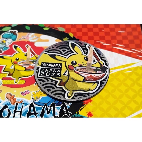 2023 POKEMON WORLD CHAMPIONSHIPS YOKOHAMA JAPAN SWAG LOT PIN COIN & PROGRAM - Picture 4 of 10